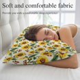 thumbnail image 5 of Sunflowers Throw Pillow Covers, Beige Botanical Yellow Florals Butterfly Soft Breathable Pillow Cases with Invisible Zipper for Sleeping, Toddler Pillowcases for Couch Bed Sofa Chair 12x20 Inches, 5 of 9