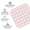 thumbnail image 4 of Pofeuu Pink Checkboard Print Leather Coasters Set of 6, Round Cups Mugs Mat Pad for Home Kitchen Heat Resistant Drink Coasters,Square, 4 of 7