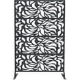 thumbnail image 3 of EastVita 1PC Metal Privacy Screen Outdoor, Freestanding Decorative Divider with Rust-Resistant Coating, Flower, 3 of 8
