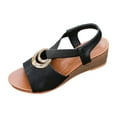 thumbnail image 1 of DAFEI Platform Wedge Sandals Lightweight Summer Strap Casual Vacation Sandals Increase Height Retro Resort Shoes, 1 of 8