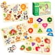 thumbnail image 1 of Rompecabezas de madera KECIABO, juguetes Montessori para niños pequeños, paquete de 4, 1 of 7