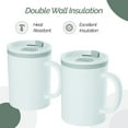 thumbnail image 3 of Copco Desk Mug 16 oz - Durable BPA-Free, Double-Wall Insulation for Hot & Cold Drinks, Microwave & Dishwasher Safe, Ideal for Office, Home, Travel - Spill-Resistant Reusable Mug (Grey), 3 of 7