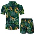 thumbnail image 6 of LYXSSBYX Mens Shorts Cargo Clearance Men's Fashion Short Sleeve Shorts Two Piece Casual Shirt Suit, 6 of 8
