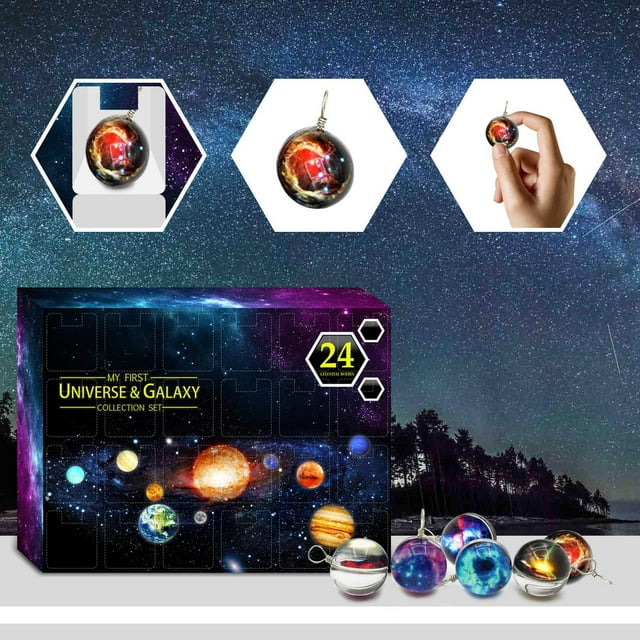 Calendario De Adviento Universe Galaxy Con 24 Planetas Diferentes, Juguete De Cuenta Atrás De Navidad Para Niños, Juguete Educativo De Navidad Para Aprender Y Descubrir
