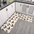 thumbnail image 2 of Rooster and Text Cream Pattern Anti Fatigue Kitchen Rugs Set Of 2, Non Slip Washable Decorative Floor Mats for Kitchen Sink Laundry, 17"x30" and 17"x47", 2 of 6