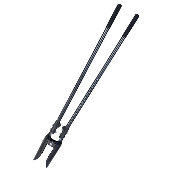 KFFKFF Post Hole Digger, Heavy Duty Post Hole Digger with Carbon Steel Handle, Manual Hole Digger with Scale Markings and Metal Blade, Post Hole Digger Tool