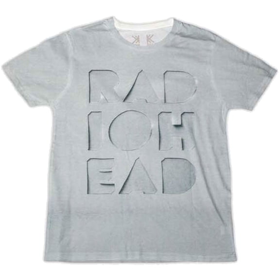 Men's Radiohead Note Pad (Cut-Out) (100% Organic Cotton) Slim Fit T-shirt Small Grey