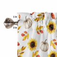 thumbnail image 5 of Valances for Windows Pumpkin Sunflower Rod Pocket Cafe Window Treatments Valance Curtains for Kitchen Bathroom Laundry Basement Windows 60"x18", 5 of 6
