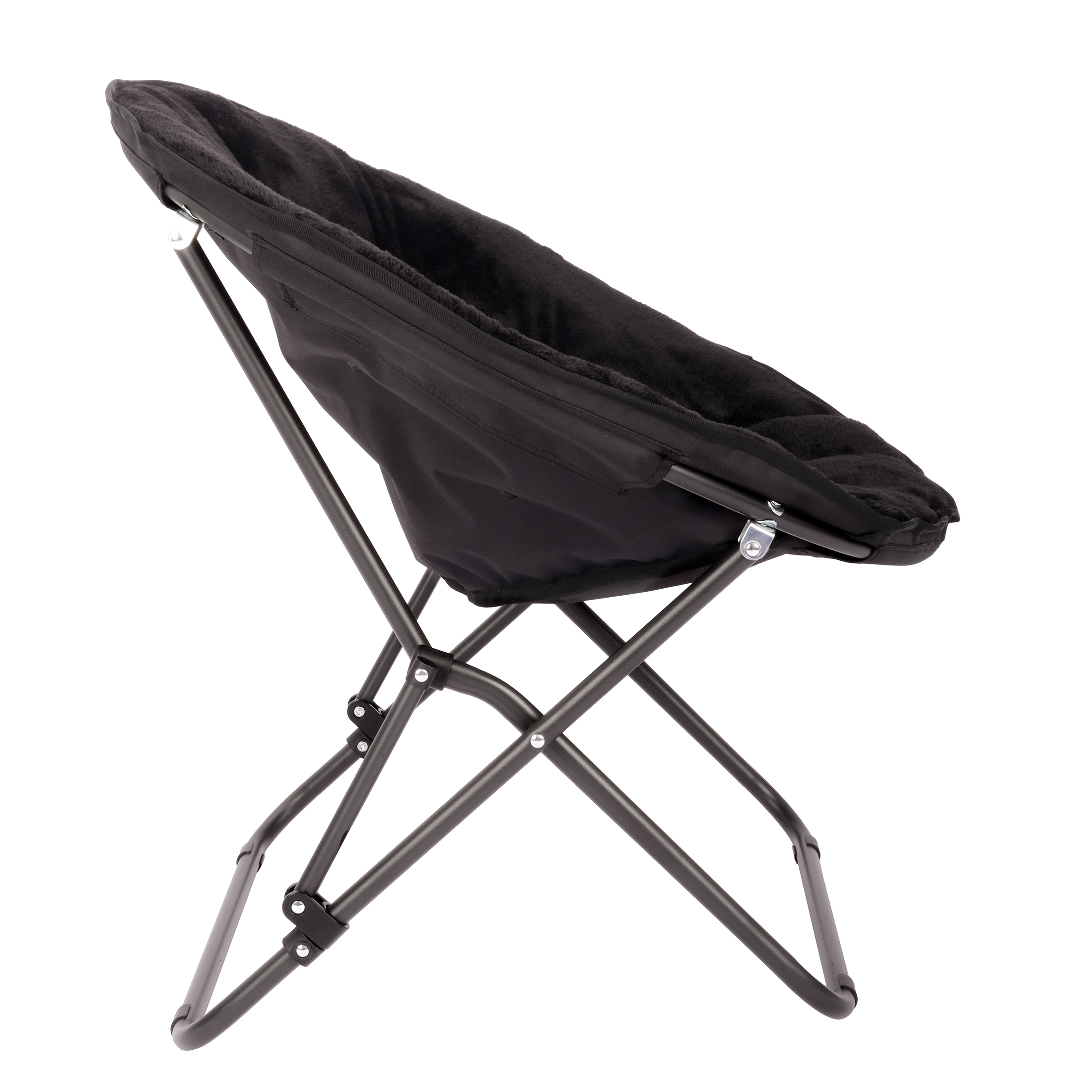 Mainstays Saucer Chair for Kids and Teens, Black - image 4 of 6