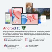 XGODY Q17 Android 15 11 Smart Tablet | 16GB RAM +256GB ROM +1TB Expandable | 8000mAh Battery | 8MP + 13MP Dual Camera | 1080P HD Touch Screen | 1.15lb/Blue Metal Body