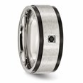 thumbnail image 5 of Stainless Steel Brushed/Polished Black IP-plated w/Black CZ Ring, 5 of 7