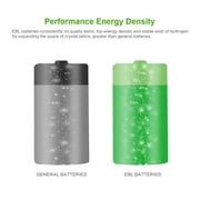 EBL 4 Pack 1.2v R14 Size C Rechargeable Batteries 5000mAh Ni-MH Battery for Flashlight Toys Camera