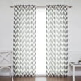 thumbnail image 6 of Best Home Fashion, Inc. Slub Chevron Sheer Rod Pocket Curtain Panels (Set of 2), 6 of 6