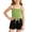 Green, variant on WAVSUF Girls Cotton Outfit Sets, Square Neck Tank Tops and Elastic Waist Shorts Kids Summer Casual Comfort Clothes 2 Piece Hot Pink 4t