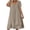Khaki, variant on MaFYtyTPR Women Summer Loose Dress Fashion Ladies Solid Color Casual Round-Neck Short Sleeve Mini Dresses Beige L