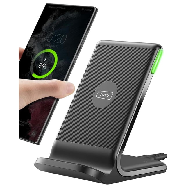 Cargador Inalámbrico INIU 15W Qi Estación Rápida para Celular iPhone y Samsung