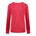 thumbnail image 5 of Pntutb Moda Mujer Cuello en V Camiseta de manga larga Otoño Navidad Impresión Blusa suelta tops Pntutb Pntutb-5115, 5 of 5