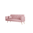 thumbnail image 7 of Tcbosik Convertible Sofa Bed, Modern Upholstered Velvet Couch with Adjustable Back, Loveseat for Bedroom, Living Room, Easy Assembly, Pink, 7 of 7