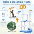 thumbnail image 6 of Demi Bonn 66" Cute Cat Tree Tower for Indoor Cats, Ocean World Cat Condo with Sisal Scratching Posts, Plush Perches, Kitten Cat Tree Tower Activity Center, Blue, 6 of 8