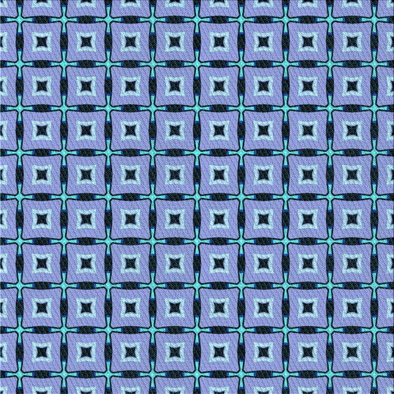 Ahgly Company Indoor Square Patterned Crystal Blue Area Rugs, 7' Square