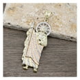thumbnail image 3 of Diamond-Cut St. Jude Pendant Unisex Adult Solid 10K Tri-Color Gold, All Sizes - Goldum NYC, 3 of 4