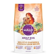 Halo Natural Dry Dog Food, Chicken & Chicken Liver Recipe, 21-Pound Bag