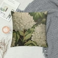 thumbnail image 2 of Shiartex  Vintage Victorian White Hydrangea Floral Throw Pillow Cover Modern Warm Pillow Cases Square for Home Decor Bedroom Sofa Living Room Cushion Cover, 2 of 5