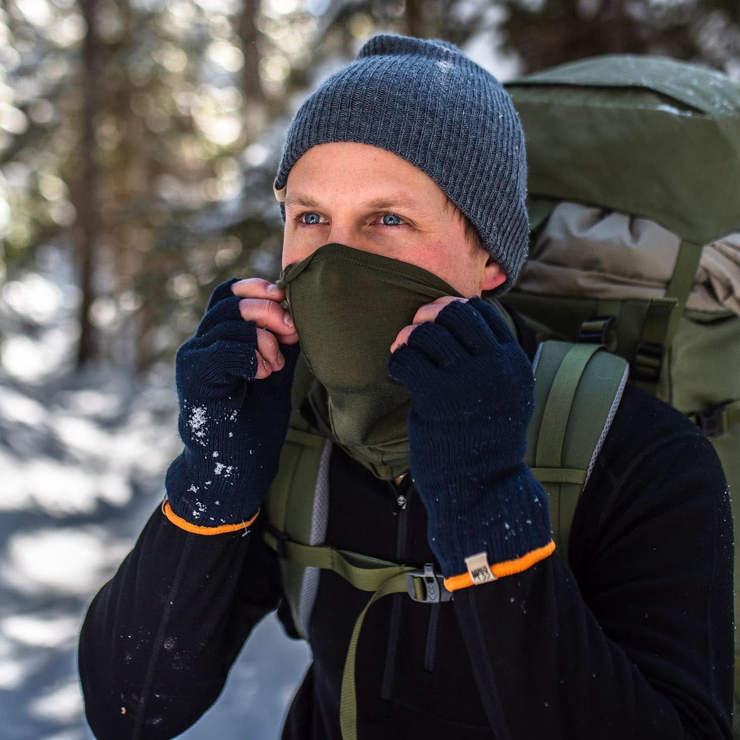 Minus33 Merino Wool Micro Weight Woolverino Multiclava - Multifunctional Headwear - UV Protection - Hiking Neck Gaiter - Hunting Balaclava - Ash Gray
