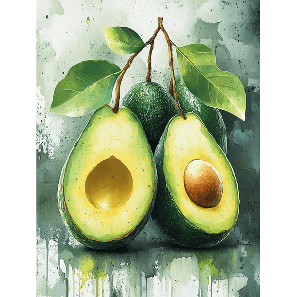Qisvanset Framed Canvas Wall Art 12x16 Inch Avocado Fruit of The Spirit Nursery Bible Art
