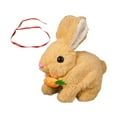 thumbnail image 2 of Juguete electrónico de conejo, juguete de de peluche, cómoda decoración del hogar juguete de conejo para niños niños adultos regalos familiares Amarillo, 2 of 10