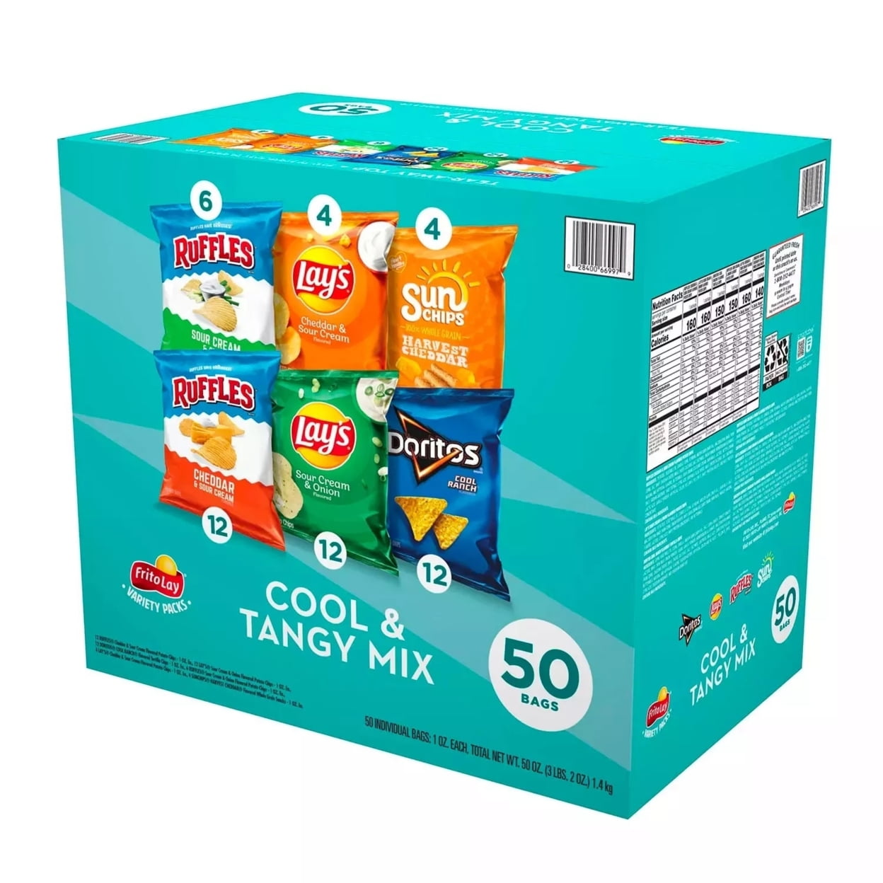 FritoLay Cool and Tangy Mix Variety Pack (50 Count)
