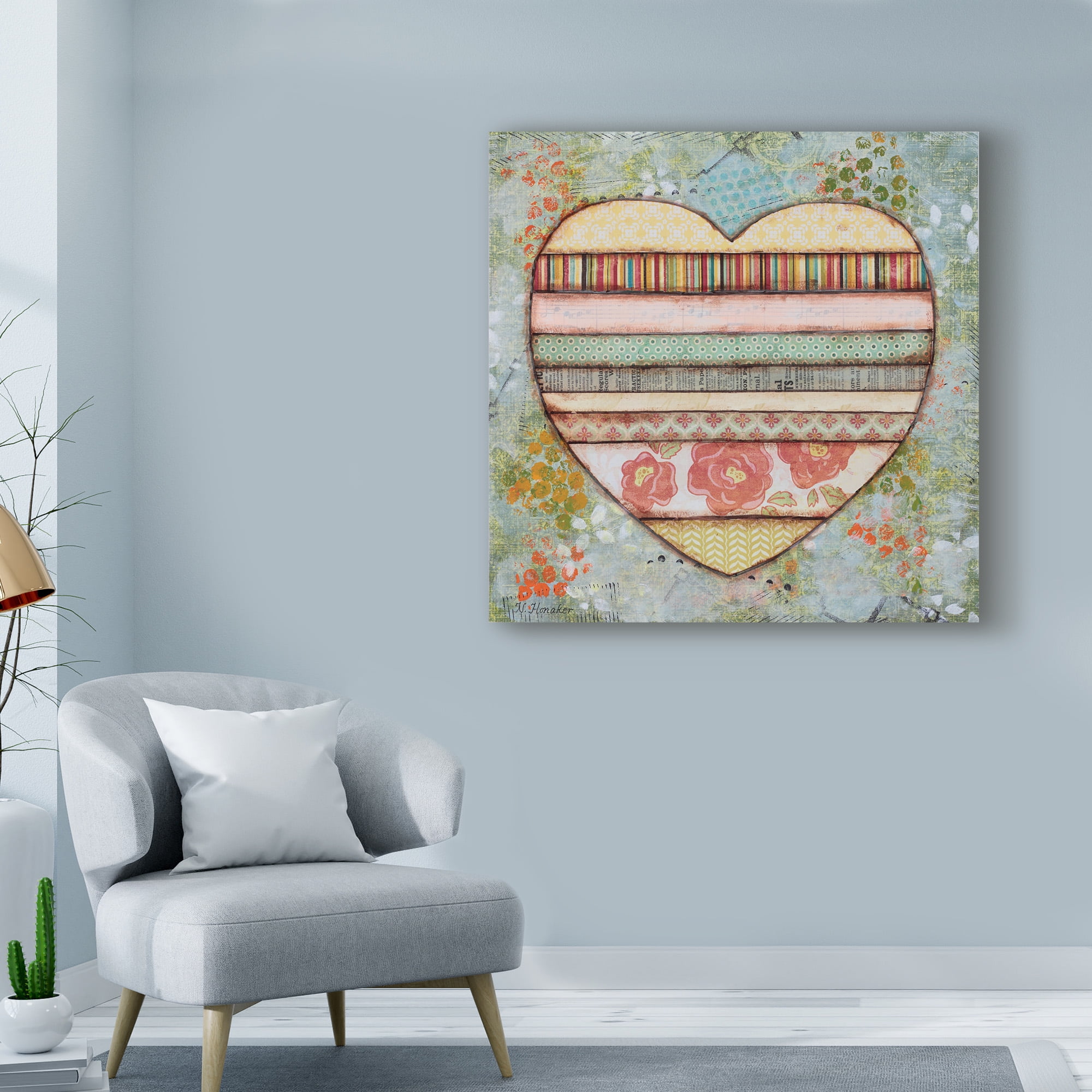 Trademark Fine Art 'All My Heart' Canvas Art by Let Your Art Soar
