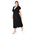thumbnail image 2 of Vestido envolvente de terciopelo Roman Fashion /Tallas Extras, 3836 (Negro) negro 38, 2 of 6