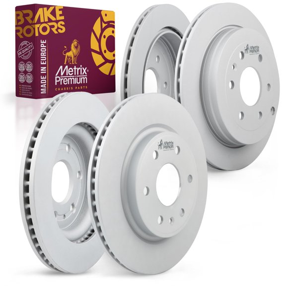 Metrix Premium Chassis Parts - 4 PCS Front/Rear Coated Vented Brake Rotor Kit Fits 2008-2017 Buick Enclave, 2009-2017 Chevrolet Traverse, 2007-2016 GMC Acadia, 17 Acadia Limited, 07-10 Saturn Outlook