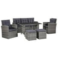 thumbnail image 3 of vidaXL Patio Dining Set Patio Table and Rattan Chair Outdoor Furniture Set, 3 of 6