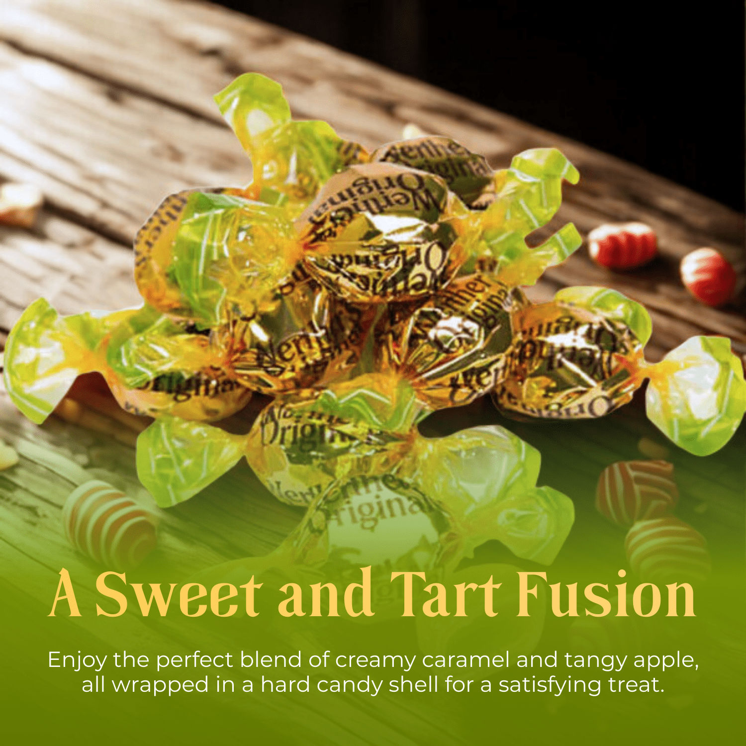 Bulk Werthers Original Hard Candy | Bulk Candy Individually wrapped | Werthers Caramel Candy | 1 lb Individual Flavor Bag | Ships in an Aromatik™ Resealable Pouch (Caramel Apple)