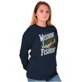 thumbnail image 3 of Wishing I was Fishing Largemouth Bass Long Sleeve TShirt Men Women Brisco Brands L, 3 of 6