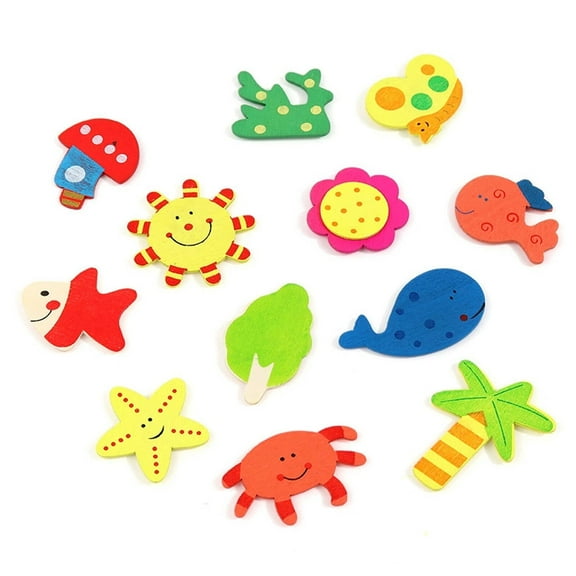 CCOCC 12 Pcs Fridge Magnets,Cute Cartoon Design Refrigerator Magnets,Magnetic Attachment Kitchen Decor Cute Magnets