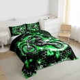 thumbnail image 3 of Homewish Dirt Bike 3 Pieces Queen Comforter Set For Children Kids Teens,Abstract Green Honeycomb Ultra Soft Bedding Sets,Extreme Sport Bedding Comforter Set,Breathable Home Decor,Reversible, 3 of 8