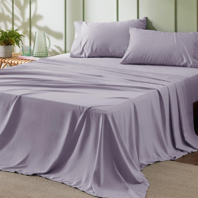 Juego de sábanas Bedsure Queen Size, 4 piezas, poliéster, color lavanda