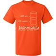 thumbnail image 2 of OXI T-Shirt - Technically The Glass is Full, Basic Casual T-Shirt for Men's and Women Fleece T-Shirt Short Sleeve - Orange 3X-Large, 2 of 3