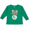 thumbnail image 3 of Inktastic Cute Cat, Little Cat, Kitty, Kitten, Fish Bowl Girls Long Sleeve Toddler T-Shirt, 3 of 5