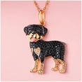 thumbnail image 2 of Collar y dije High Monaco Rottweiler Negro Metal Cadena y Dije, 2 of 4