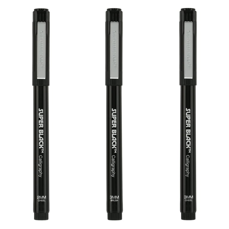 Double Tip Soft Brush Pen Thin Nib Liner Pen Black Pen Writing Markers  Lettering Ink Calligraphy Pens Signature Drawing Art I3C0