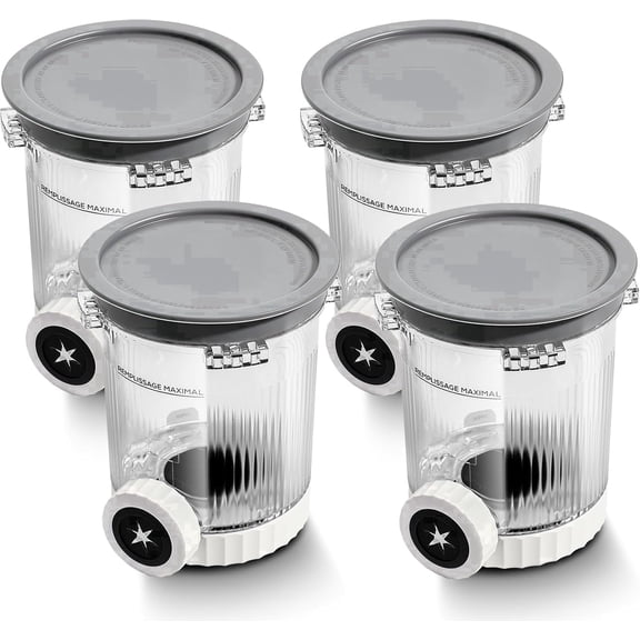 TAVENE 4 Pack Swirl Ice Creami Makers Pints and Lids NC700 Makers Containers Cups Creami Accessories Compatible with Ninja Swirl Ice Cream NC700 NC701 Series & Soft Serve Makers Dishwasher Safe