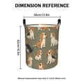 thumbnail image 2 of Cartoon Beagle Dogs on Green Background Print Extra Large Foldable Laundry Basket  Stylish  Easy to Use for Bedroom Bathroom  Laundry Room  Oxford Fabric Storage Bin, 2 of 9