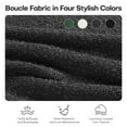 thumbnail image 4 of Foreate 26" Boucle Counter Height Bar Stools Set of 4 - with Channel Tufted Scalloped Back, 3" Thick Seat for Kitchen Counter, Gray, 4 of 7