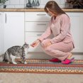thumbnail image 3 of Red and Yellow Geometric Striped Pattern Kitchen Rugs Sets Of 2,Anti Fatigue Kitchen Mat Rugs Non Slip Washable,Decorative Kitchen Floor Mats for Kitchen,Sink,Laundry,17"x30"+17"x47", 3 of 7