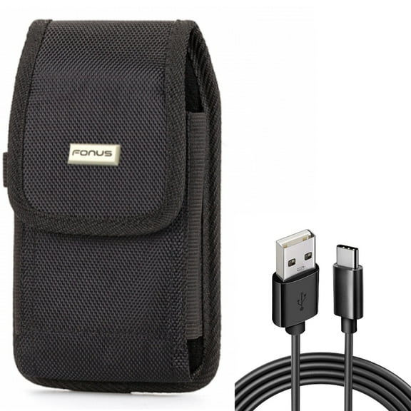 For Galaxy A73 /A54 /A53 /A33 - Case Belt Clip w 6ft USB Cable, Swivel Holster Rugged, Type-C Charger Cord Power for Samsung Galaxy A73 /A54 /A53 /A33 5G