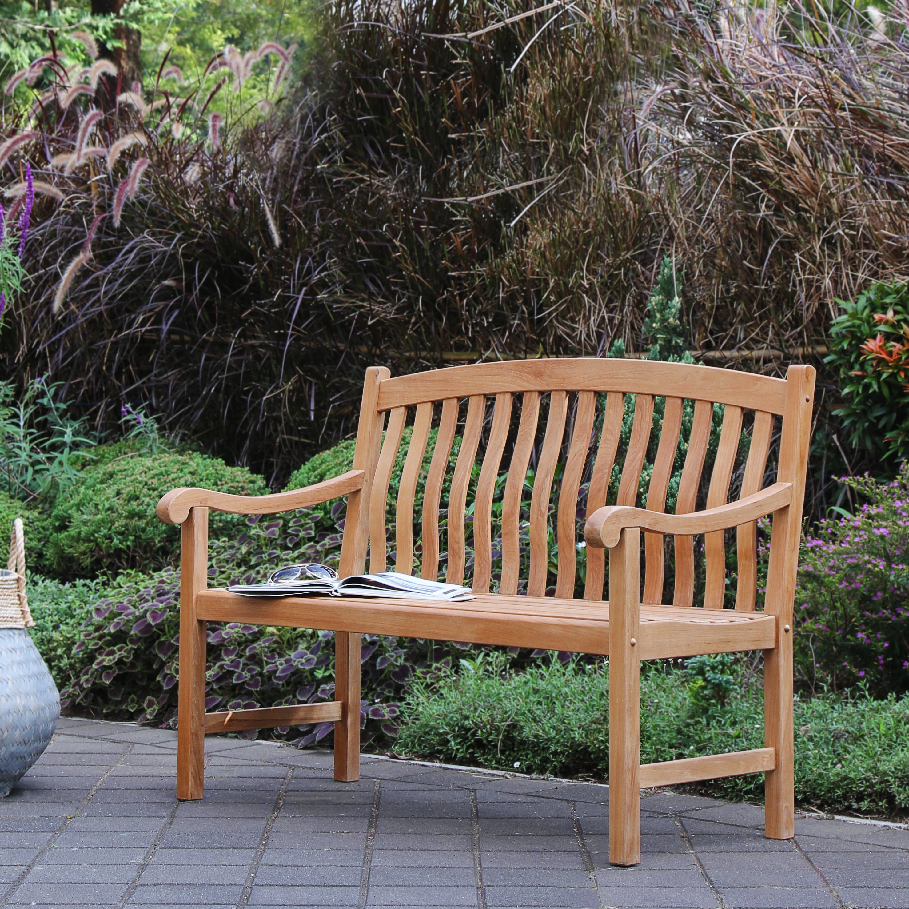 Cambridge Casual Outdoor Durable Teak Wood Bench - Brown
